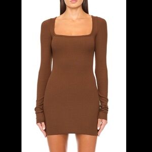Eterne Square Neck Mini Dress